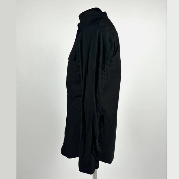 DAMIR DOMA SILENT Black Avant Garde Band Collar Button Long Sleeve Shirt Size M - Picture 3 of 15